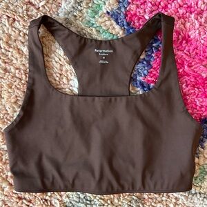 Reformation Sports Bra: Brown, Medium